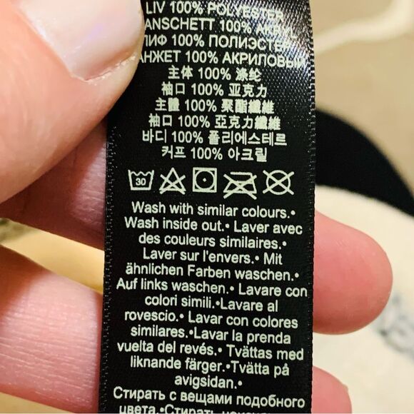 Hunter Boot liners cream fleece grey cable knit trim size xl - Picture 6 of 6